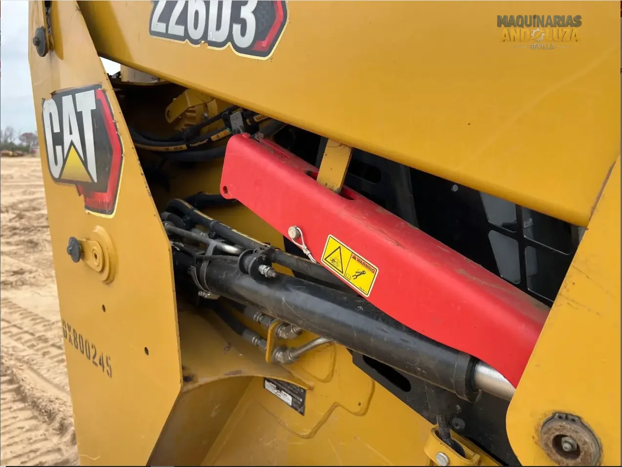 2021 Caterpillar 226D3 skid steer loader with radial lift design, redesigned cab for comfort, and Smart technology for high-performance grading and loading.