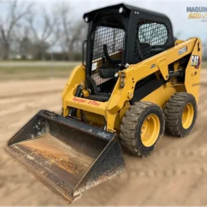 2021 Caterpillar 226D3 skid steer loader with radial lift design, redesigned cab for comfort, and Smart technology for high-performance grading and loading.