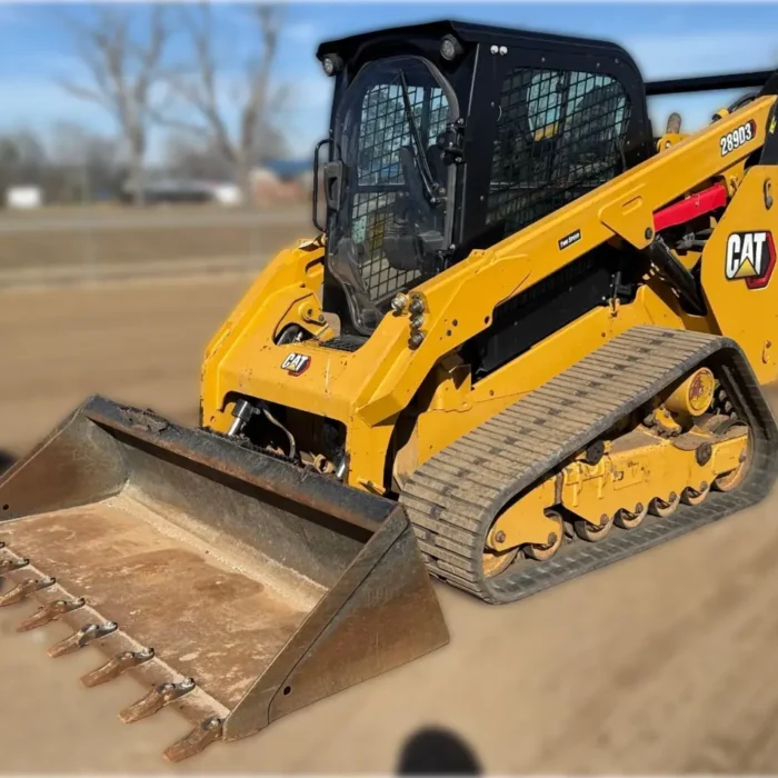 2021 Caterpillar 289D3 compact track loader with vertical lift path, high-flow hydraulics, and torsion axle suspension for maximum performance in heavy-duty grading and earthmoving.