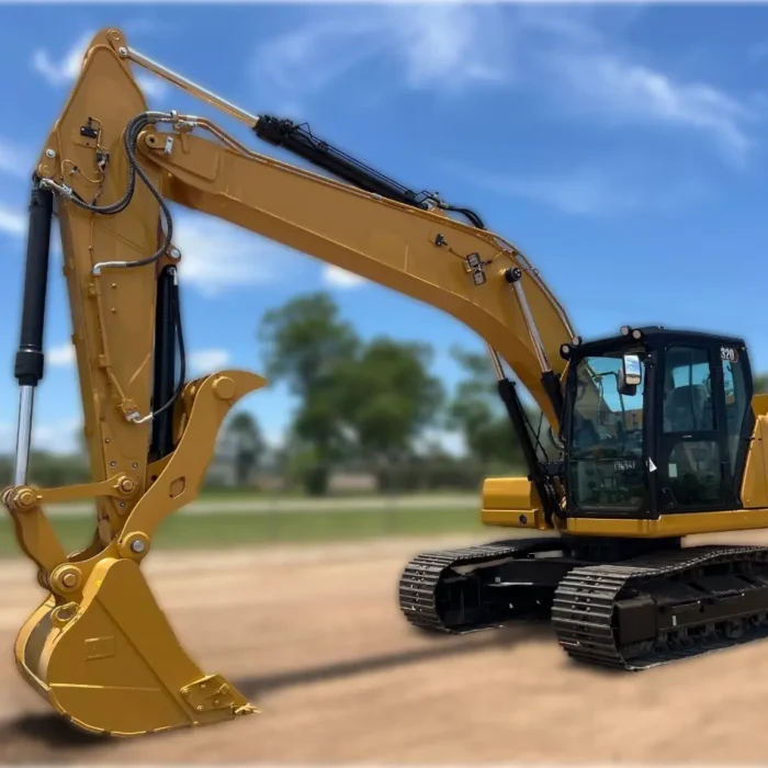 2023 Caterpillar 320 Next Gen hydraulic excavator with integrated Cat Grade 2D technology, high-efficiency hydraulic pumps, and fuel-saving engine for heavy-duty earthmoving.